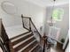 Open foyer with high ceilings, hardwood floors, chandelier and staircase at 2743 Long Grove Dr, Marietta, GA 30062