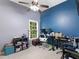 Home office with two toned walls, lots of light, and a ceiling fan at 361 Brackin Trce, Grayson, GA 30017