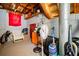 Unfinished basement area with exposed ceiling, cement walls and storage space at 115 S Meadowcliff Cir, Carrollton, GA 30116