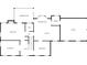 First floor plan showing the layout of the living spaces, kitchen, and garage at 5659 Brookstone Nw Dr, Acworth, GA 30101