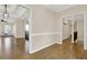 Bright foyer with hardwood floors, white trim, and open access to the living areas at 6218 Old Stilesboro Nw Rd, Acworth, GA 30101