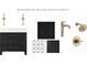 Modern bathroom selections; vanity, hardware, tile, and fixtures at 6428 East Cherokee Dr, Canton, GA 30115