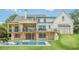 Stunning rear exterior featuring a covered deck, large windows, and a refreshing inground pool at 6428 East Cherokee Dr, Canton, GA 30115