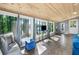 Bright living room featuring a wood ceiling, large windows, and a serene view at 135 Marina Ct, Canton, GA 30114