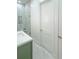 Modern bathroom featuring a glass shower, vanity and marble countertops at 3180 Lee Dr, Buford, GA 30518