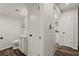 Convenient bathroom with granite vanity, washer and dryer, and ample storage at 111 Northdale Pl, Lawrenceville, GA 30046