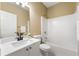 Bathroom features a white vanity with black fixtures and a tub with a shower at 3219 Abbott Dr # 5, Powder Springs, GA 30127