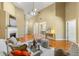 Bright living room boasts hardwood floors, fireplace, high ceilings and abundant natural light at 3219 Abbott Dr # 5, Powder Springs, GA 30127