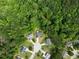 High aerial view of neighborhood and home with lush mature landscape surrounding at 4219 David Austin Ct, Snellville, GA 30039