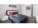 Stylish bedroom featuring a comfortable queen size bed and contemporary decor at , Atlanta, GA 30349