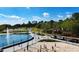 This aerial view captures the vibrant community amenities, including a pond, volleyball court and playground at 225 Ruby Forest Pkwy, Suwanee, GA 30024