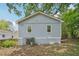 Rear exterior view of a charming home with light blue siding and a well-maintained yard at 789 Third St, Stone Mountain, GA 30083