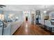 Spacious open-concept living room with hardwood floors, leading to the kitchen and front entry at 1066 High Point Ne Dr, Atlanta, GA 30306