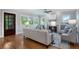 Bright living room with fireplace, large windows, and hardwood floors at 1066 High Point Ne Dr, Atlanta, GA 30306