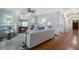 Comfortable living room with a fireplace and hardwood flooring throughout the room at 1066 High Point Ne Dr, Atlanta, GA 30306