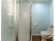 Small bathroom featuring a shower stall and neutral color palette at 1652 Weymouth Ct, Tucker, GA 30084