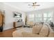 Cozy living room with natural light, stylish decor, and comfortable seating arrangements at 2744 Bell Se Dr, Smyrna, GA 30080