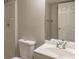 Bathroom featuring a vanity, mirror, and shower at 5372 Martins Crossing Rd, Stone Mountain, GA 30088