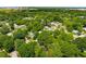 Serene aerial view of a residential neighborhood nestled among lush green trees and foliage at 638 Medford Se Pl, Smyrna, GA 30080