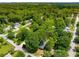 Aerial view showcasing homes surrounded by mature trees and green landscape at 638 Medford Se Pl, Smyrna, GA 30080