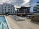 Relaxing rooftop pool area featuring comfortable lounge seating and a stylish pergola at 1080 Peachtree Ne St # 2915, Atlanta, GA 30309