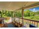 Serene covered porch with views of a lush, green backyard at 445 Brownell Ave, Scottdale, GA 30079