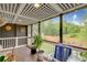 Cozy screened porch providing a serene outdoor space with views of the surrounding trees and greenery at 445 Brownell Ave, Scottdale, GA 30079