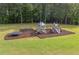 Backyard play area including a large playset, trampoline, and climbing dome on mulch bedding at 829 Christopher Rd, Sharpsburg, GA 30277
