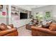 Relaxing room with built-in shelving, comfortable leather seating, and plenty of natural light at 341 Lands Se Ml, Marietta, GA 30067