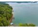 Expansive lake view showcasing private docks and wooded shoreline at 7620 Breeze Bay Rd, Cumming, GA 30041