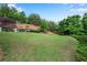 Expansive backyard with mature trees and outdoor living space at 2020 Windermere Xing, Cumming, GA 30041