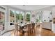 Cozy dining area with hardwood floors and large windows offering beautiful views of backyard at 2020 Windermere Xing, Cumming, GA 30041