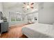 This bright main bedroom with high ceilings, natural light, and spacious layout at 525 Watergate Ct, Roswell, GA 30076
