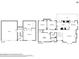 Detailed floor plan showing layout of basement, first floor with bedrooms, kitchen, living areas and garage at 4035 Woodbridge Ct, Powder Springs, GA 30127