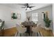 Cozy dining room with modern ceiling fan, hardwood floors, and neutral decor at 1622 Executive Park Ne Ln, Atlanta, GA 30329