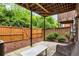 Patio space is surrounded by a wooden fence and green foliage at 2513 Friar Tuck Se Ln # 1, Atlanta, GA 30339