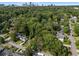 Expansive aerial view of the neighborhood showcasing lush greenery with the cityscape skyline in the background at 2517 Birchwood Ne Dr, Atlanta, GA 30305