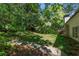 Lush backyard surrounded by mature trees and greenery, offering a private and tranquil outdoor space at 2517 Birchwood Ne Dr, Atlanta, GA 30305