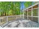 Back porch with white railings and screen, offering a tranquil outdoor living space at 3078 Milford Chase Sw, Marietta, GA 30008