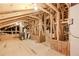 Unfinished attic space showing framing, flooring, and mechanicals of the home at 1555 Water Vista Ct # 4102, Cumming, GA 30041