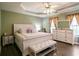 Relaxing main bedroom with tray ceiling, ensuite bathroom and plenty of natural light at 3161 Pagoda Trce, Lawrenceville, GA 30043