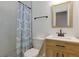 Updated bathroom with modern vanity, and shower with stylish tile at 2995 Aspen Ridge Ct, Snellville, GA 30078