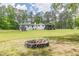 Backyard with fire pit, lawn, deck and screened porch at 218 Ward Rd, Ellenwood, GA 30294