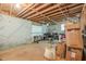 This basement area is unfinished, but includes a small window and lots of space for storage at 218 Ward Rd, Ellenwood, GA 30294