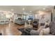 Bright and airy open-concept living space featuring hardwood floors, modern decor, and a seamless flow at 218 Ward Rd, Ellenwood, GA 30294