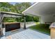 Relaxing covered backyard patio with hot tub and artificial turf at 2912 Vinings Forest Se Way, Atlanta, GA 30339