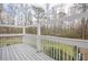 View of a home's outdoor deck with white railings and natural surroundings at 210 Little River Farms Trl, Canton, GA 30115