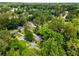 Aerial view showcasing the neighborhood's lush greenery, mature trees, and well-maintained homes at 2343 Poplar Springs Ne Dr, Brookhaven, GA 30319