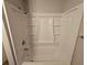 Clean, white shower and tub combo at 2860 Cocklebur Cove Ct, Decatur, GA 30034