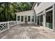 Spacious back deck featuring a light-colored wood surface, white railings, and access to the back of the home at 1260 Heards Ferry Rd, Sandy Springs, GA 30328